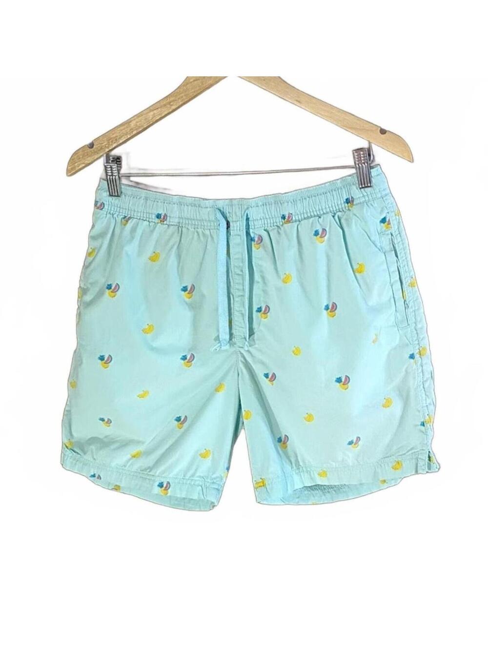 Free Planet Light Blue Shorts with Fruit Print Size L